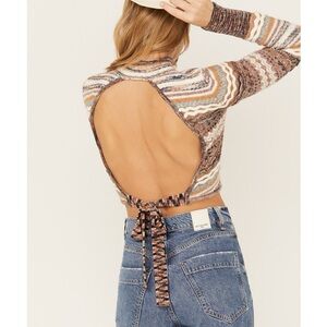 Shyanne Multicolor Open-Back Crop Top